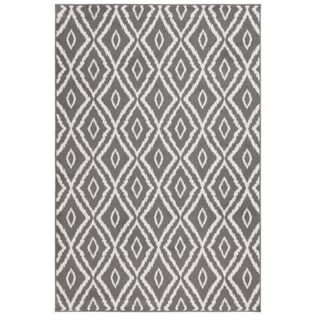 Safavieh 9 x 12 ft. Pyramid Contemporary Power Loomed Rectangle Rug Charcoal & Ivory PYR219G-9